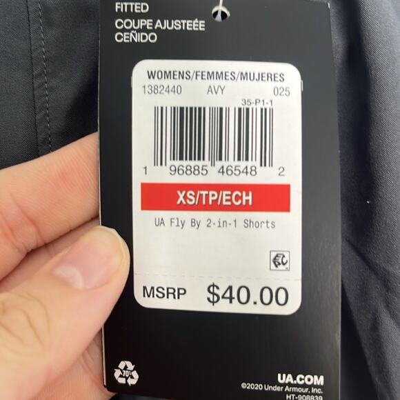 Under Armour Womens UA Fly By 2 in 1 Shorts Size XS - Picture 4 of 7